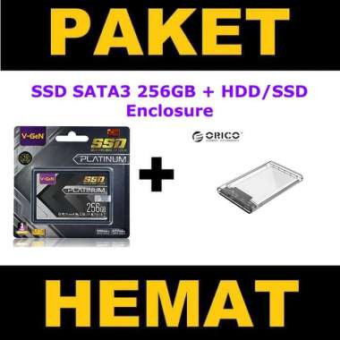 SSD SATA 3 V-GeN + HDD/SSD Enclosure ORICO 2139U3 PAKET PLATINUM 256GB +ORICO 2139U3