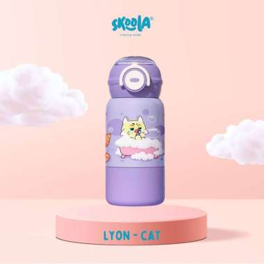 Skoola Botol Tempat Air Minum Stainless Steel Anak Perempuan Rabbit Cat - Lyon LYON CAT