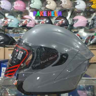 HELM NJS KAIROZ DOUBLE VISOR GREY GLOSY S