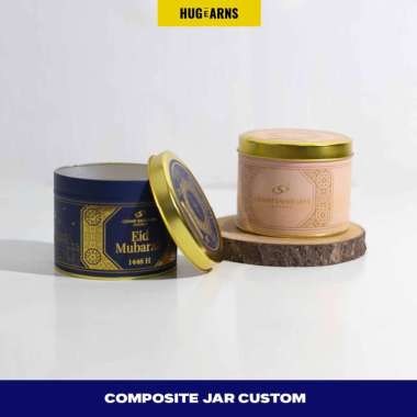 HUGeARNS - Kaleng Custom Corporate Gifts Merchandise / Kaleng Bulat Custom Box Kaleng Cookies Corpor