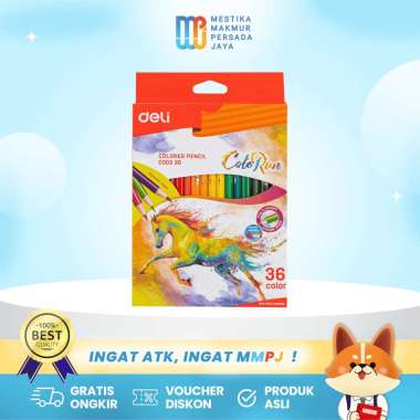 Deli ColoRun Pensil Warna Lengkap 1 Set - 36 Warna EC00330