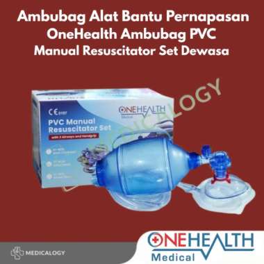 Ambubag Alat Bantu Pernapasan OneHealth Ambubag PVC Manual Resuscitator Set Dewasa