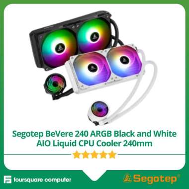 Segotep BeVere 240 ARGB Black and White AIO Liquid CPU Cooler 240mm Putih
