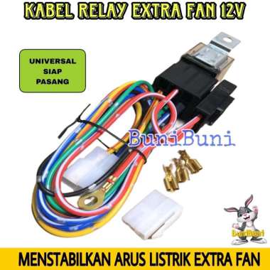 KABEL RELAY EXTRA FAN MOBIL / KABEL RELAY SET KOMPLIT UNTUK EKSTRA FAN - KIPAS RADIATOR TAMBAHAN MOB