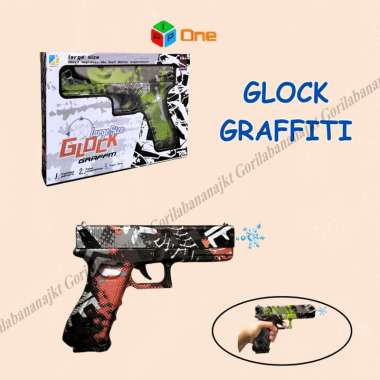 Mainan Glock Graffiti Large Size tembakan water