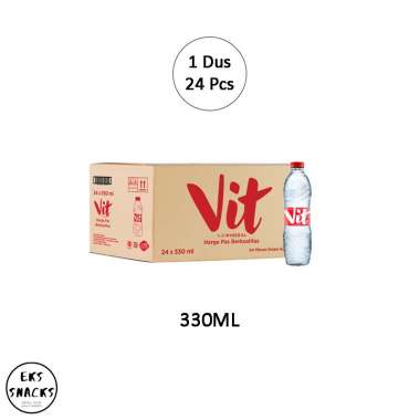 Air Mineral VIT 330ML 330 ML Botol [1 Dus 24 Botol]
