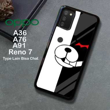Custom Case TPU 3D Casing Softcase Tempered Glass Cover Belakang Hp 3D Oppo A54, Reno 7, A36, A76, A
