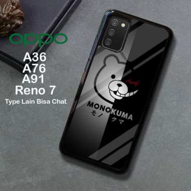 Custom Case TPU 3D Casing Softcase Tempered Glass Cover Belakang Hp 3D Oppo A54, Reno 7, A36, A76, A