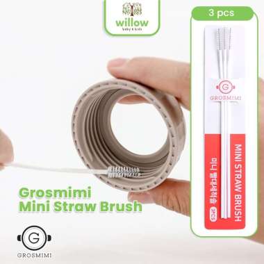 Sikat Pembersih Botol - Grosmimi Mini Straw Brush 3S