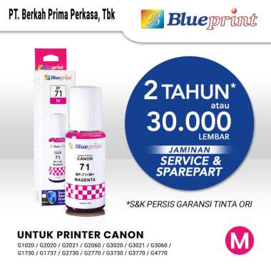 Tinta Blueprint Canon 71 CMYK Untuk Printer Canon G1010 G2010 G3010 G3020 G1730 G2730 G2770 G3730 Me