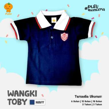 PLEU Wangki Toby | Kaos Polo Anak Laki-Laki Usia 1-3 Tahun 3 Tahun Navy