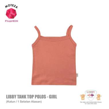 LIBBY Atasan Anak Perempuan Tanktop Polos | Tanktop Bayi & Anak Perempuan | 9 Bulan - 14 Tahun 11-12