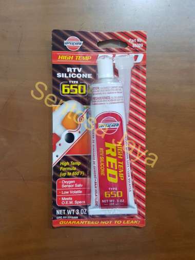 VERSACHEM Lem Sealer Silicone / High Temp Red RTV Silicone Type 650 85 Gram (65309)