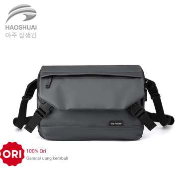 HAOSHUAI 1100-52 Tas Selempang Pria Tas Bahu Sling Bag Bahan Anti Air Stalking store Gray