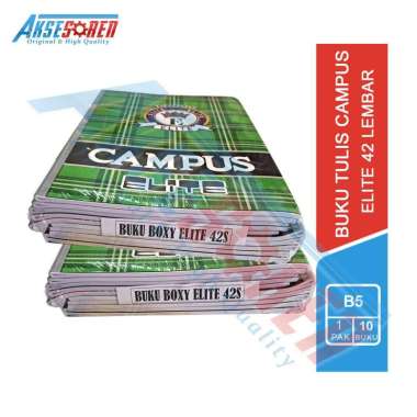 Aksesoren Buku Tulis Campus Elite 42 Lembar [1 Pack] / Buku Panjang Isi 10 Pcs Boxy B5 Catatan Tugas