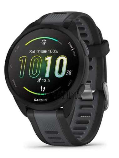 Jam Tangan All Gender Garmin Forerunner 165 Black/Slate Grey Original 100% Rubber Sport Black