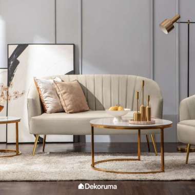 Dekoruma ZIKA Sofa Minimalis 2 Dudukan / Sofa 2 Seater - Cokelat