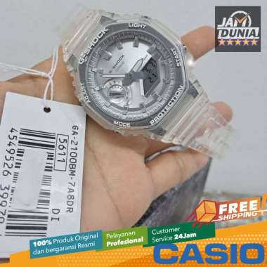 JAM TANGAN PRIA CASIO ANALOG ORIGINAL RUBBER BRIGHT METALLIC G-SHOCK GA 8100BM 7A GSHOCK GA-8100BM-7