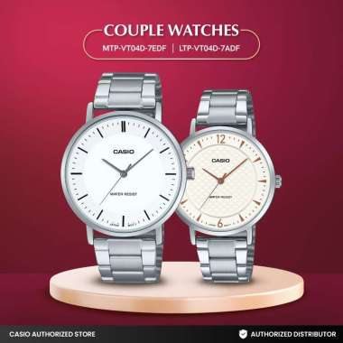 Jam tangan Couple Casio Analog MTP-VT04D-7EDFxLTP-VT04D-7ADF