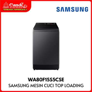 SAMSUNG Mesin Cuci Top Loading Kapasitas 15 Kg WA80F15S5C Ai Wash Laundry Top Load Washer WA80F15S5C
