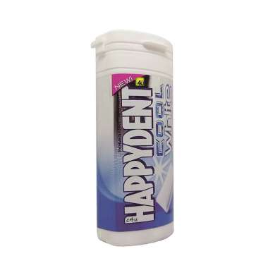 Happydent Cool White - Permen Karet - Tabung KECIL MINT biru