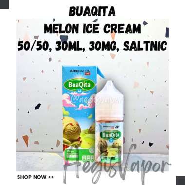 Buaqita Ice Cream 30ml 30mg Saltnic Matcha Ice Cream