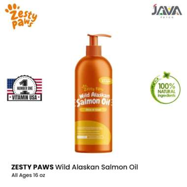 Zesty Paws Pure Wild Alaskan Salmon Oil for Skin and Coat - 473 ml