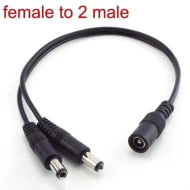 Kabel Splitter Cabang DC Power Adaptor Adapter Female To Dual Output Male DC Power Splitter connecto
