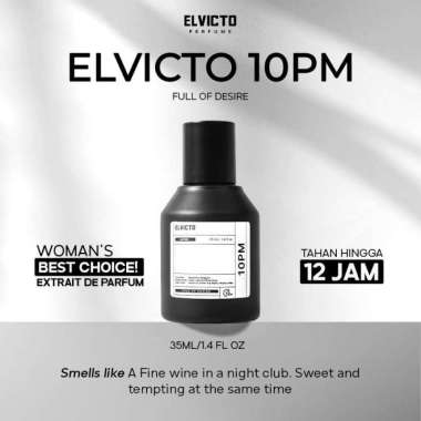 ELVICTO Extrait De Parfum 35ml | Parfum Pria Tahan Lama 12 Jam BY AILIN 10PM ELVICTO