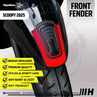 Hayaidesu Scoopy 2025 Body Protector FRONT FENDER Cover HITAM