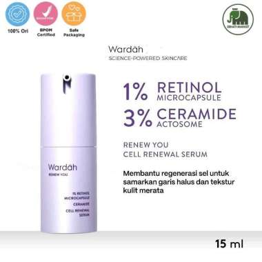 ֍SM֎ WARDAH Renew You 1% Retinol Microcapsule Ceramide Cell Renewal Serum 15ml