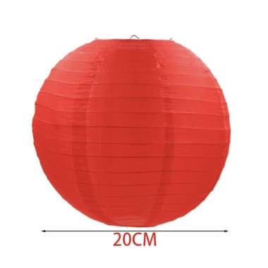 LAMPION KAIN POLOS LAMPION KAIN WARNA WARNI 20CM MERAH