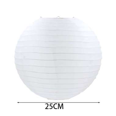 LAMPION KAIN POLOS LAMPION KAIN WARNA WARNI 25CM PUTIH