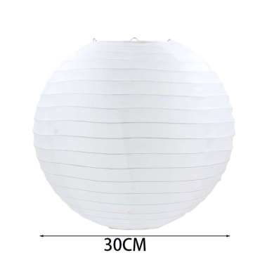LAMPION KAIN POLOS LAMPION KAIN WARNA WARNI 30CM PUTIH