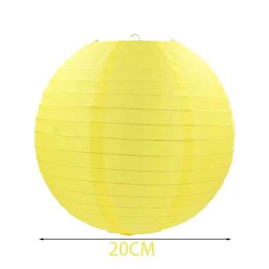 LAMPION KAIN POLOS LAMPION KAIN WARNA WARNI 20CM KUNING