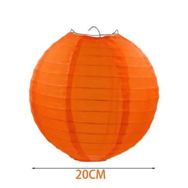 LAMPION KAIN POLOS LAMPION KAIN WARNA WARNI 20CM OREN