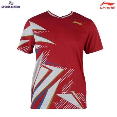 Special Price Kaos / Jersey Badminton Lining Player ATSU803 Red M