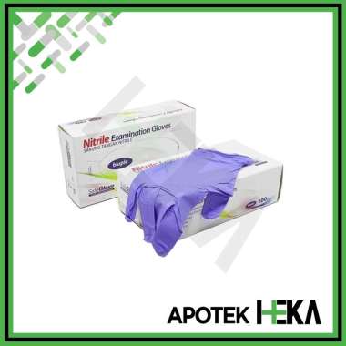 Sarung Tangan Nitrile Onemed Box isi 100 - SafeGlove Nitrile Handscoon Size S