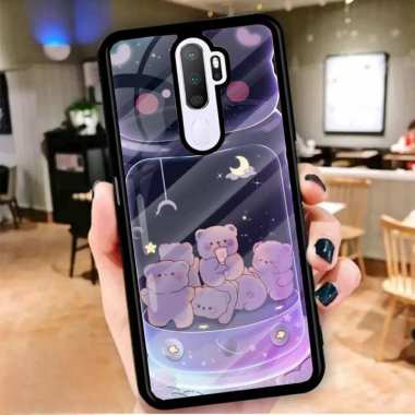 Custom Case Casing Glosy Tempered Glass Cover Belakang Skin Hp Vivo V5 Plus, V7 Plus,Y71 VIVO Y71 SE