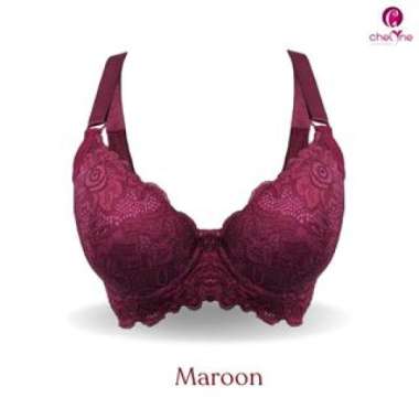 Chelyne BH Wanita V3571 Jumbo - Full Cup Bra Full Brukat Dengan Kawat Penyangga - Big Size Bra 38/44