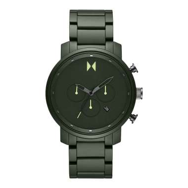 Jam Tangan Pria MVMT Chrono 28000329-D Men Ceramic Matte Green Dial Green Ceramic Strap Hijau