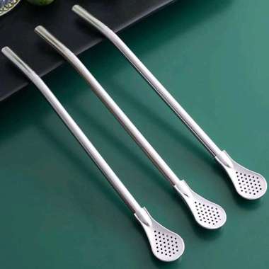 ASDK7050 Sedotan Sendok / Sedotan Stainless Steel / Sedotan Sendok Saringan Stainless Steel STAINLES