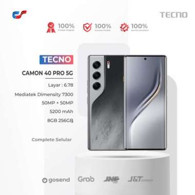 TECNO CAMON 40 PRO 5G 8GB 256GB | TECNO CAMON 40 8GB 128GB 256GB - AMOLED 6.78" 5200 mAh - GARANSI R