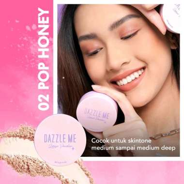 Dazzle Me Always Setting Loose Powder Long Lasting - Bedak Tabur Dazzle Me 02 Pop Honey