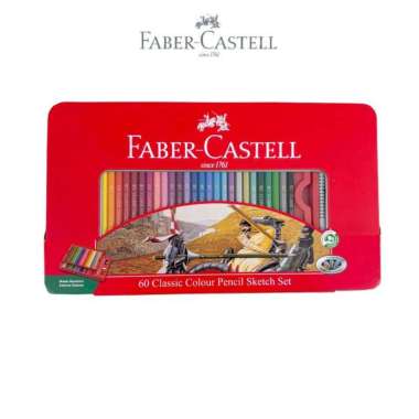 Faber-Castell Pensil Warna Lengkap Classic Colour Pencils Set 60 dan 100, Jumlah CCP Set 60 Kaleng