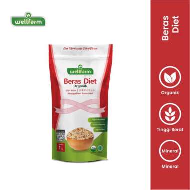 Beras Diet Organik wellFarm 1Kg / Beras Diet Sehat Organik