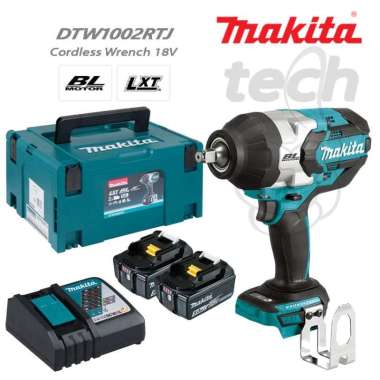 Mesin Impact Wrench Baterai Cordless Impact Wrench 18V Makita DTW1002RTJ