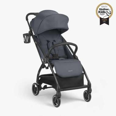 Kikkaboo Joy Autofolding Pushchair Dark Grey – Stroller Anak Lipat Otomatis, Ringan & Stylish - Lavi