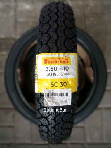 ( SC30 - RING 10 ) PIRELLI SC30 UK 350 10 BAN LUAR PIRELLI ( TUBETYPE )