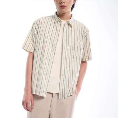 M231 Shift Kemeja Pria Stripe Pendek 1073 Dewasa-L